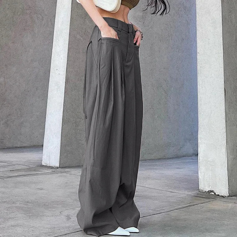 Casual Woven Pants With Straight Pocket
