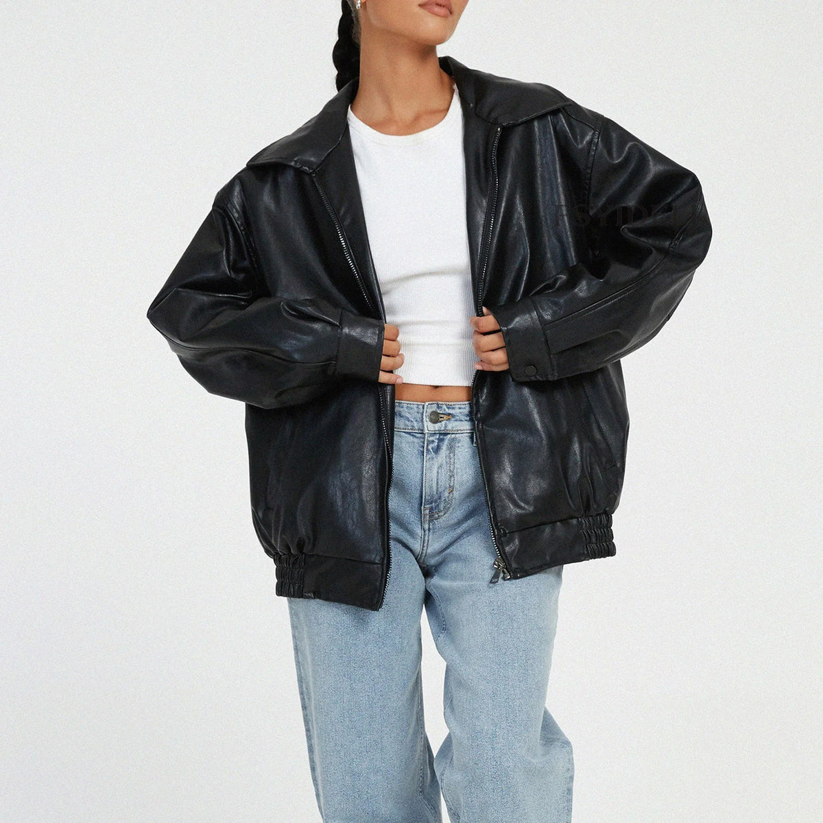 Women’s Pu Leather Jacket Motorcycle