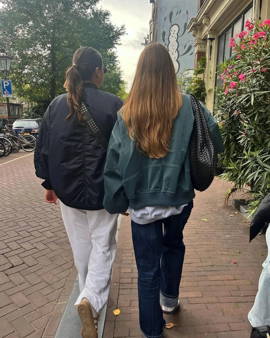 Leather Jacket with Long Sleeves and Zipper