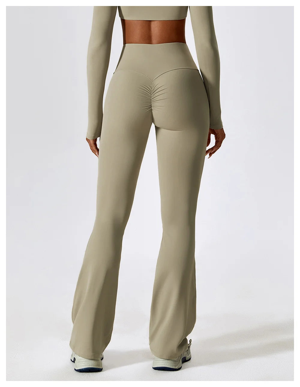 High Waist Slightly Flared Casual Sweatpants