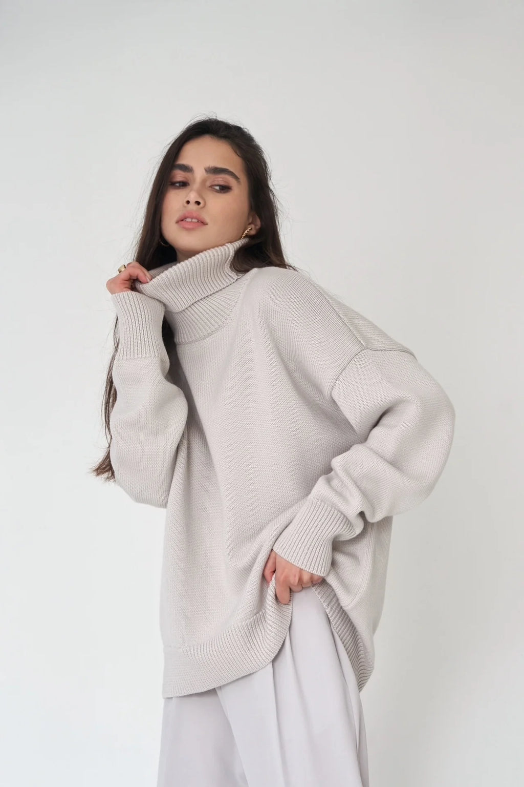 Overside High Neck Sweater