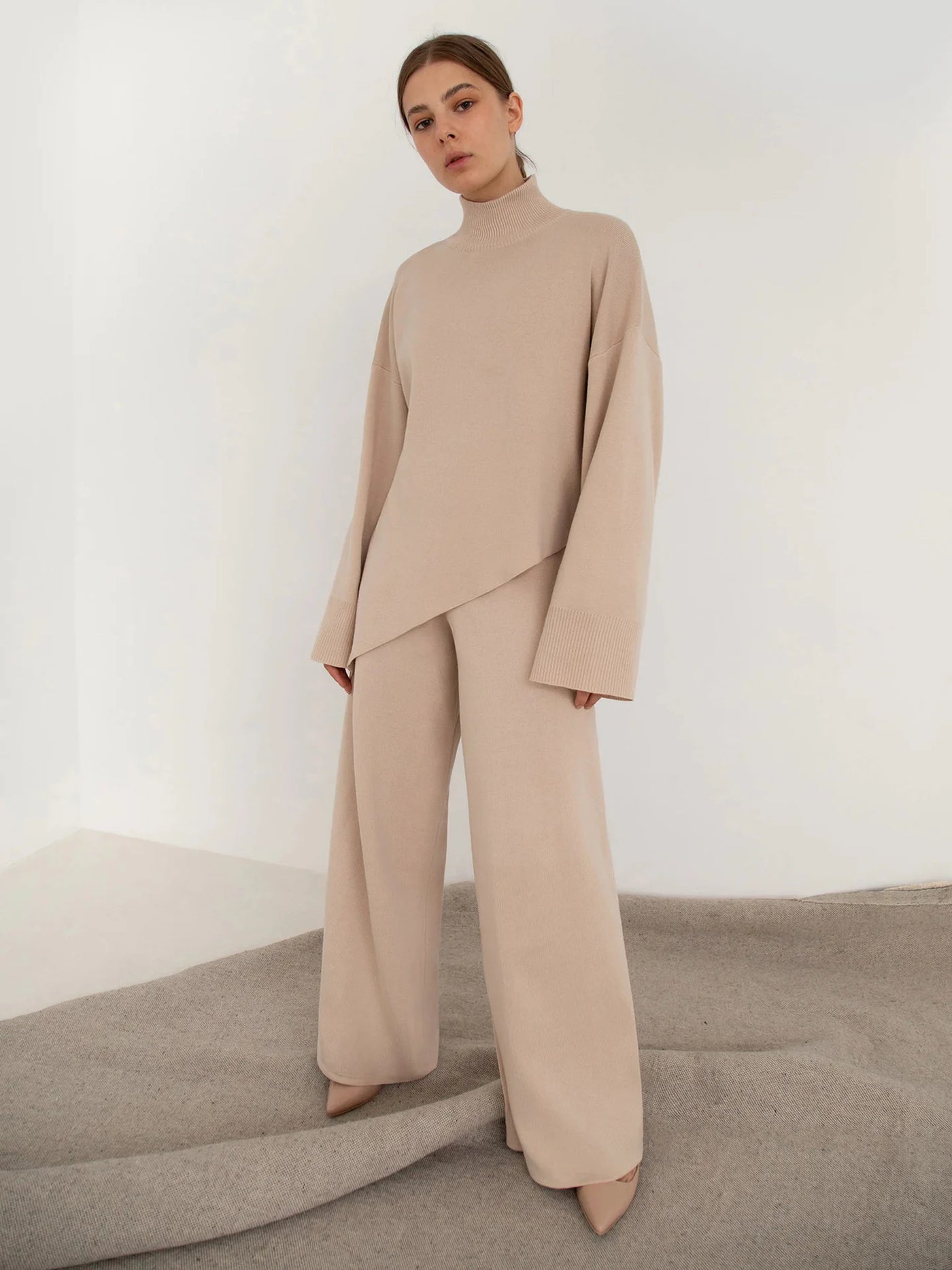 Half Turtleneck Sweater Set