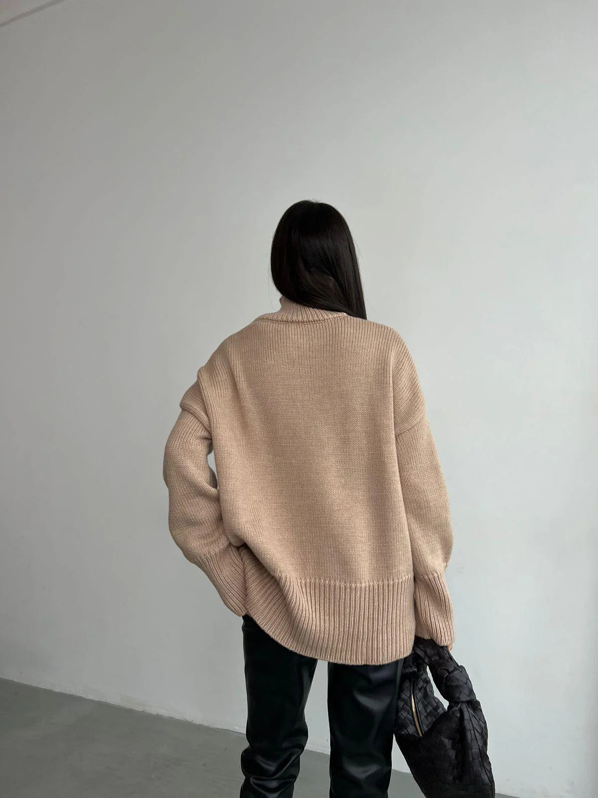 Overside Knitted Turtleneck Sweater