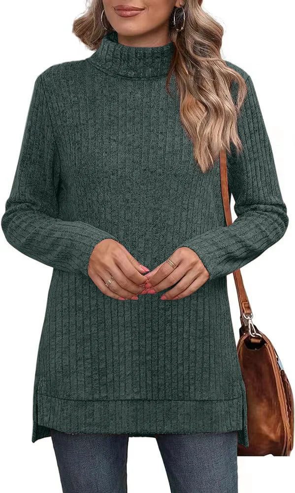 High Sweater With Slit
