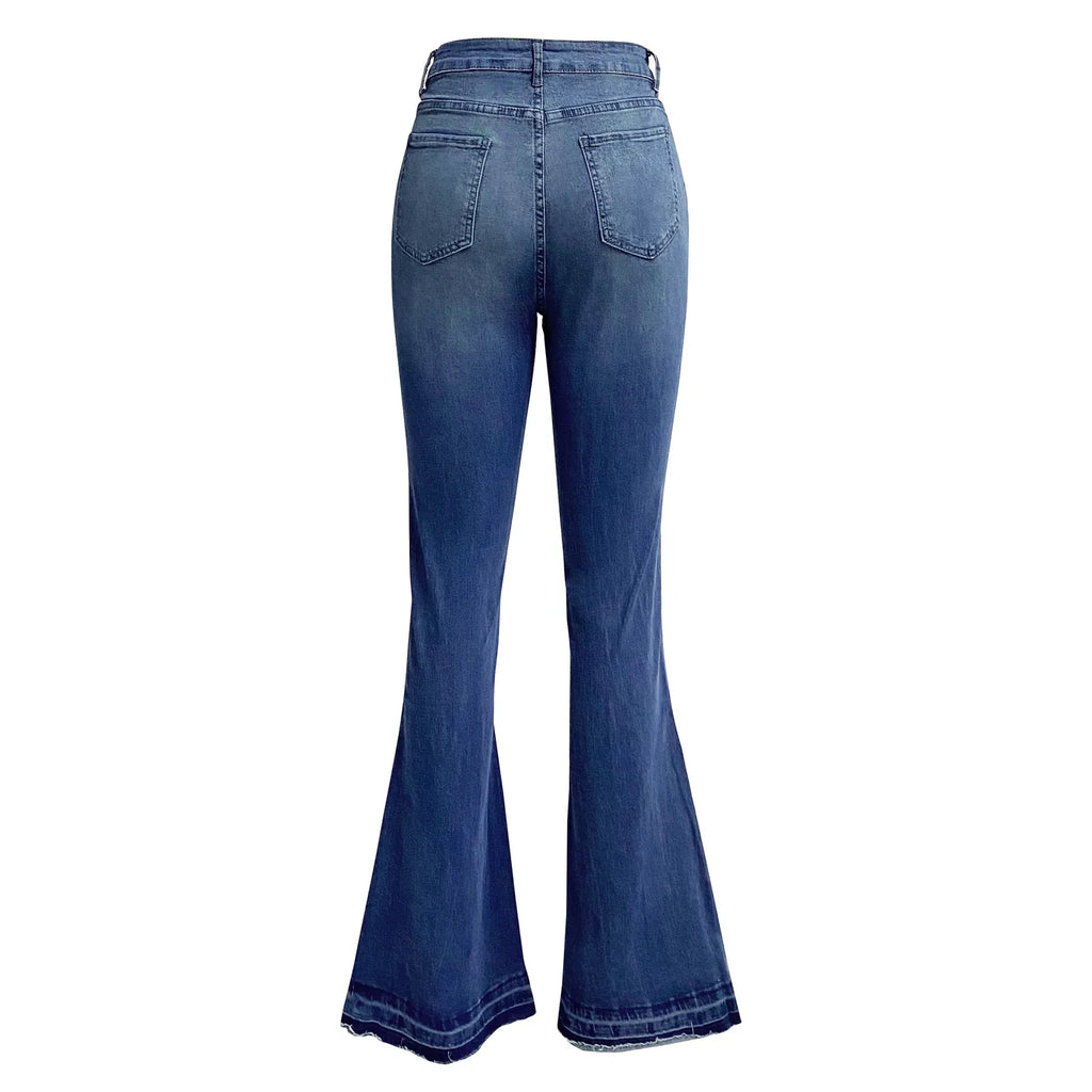 Stylish Slim Fit Stretch Flared Jeans