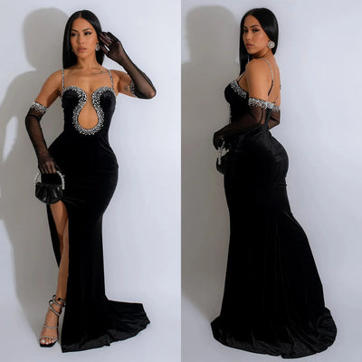 Sexy Diamond Long Dress