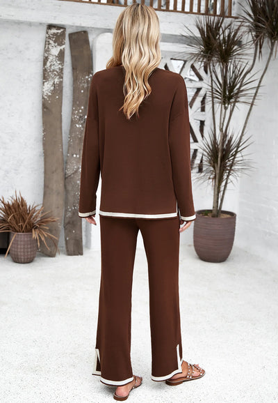 Comfortable Long Sleeve T-shirt And Trousers Set