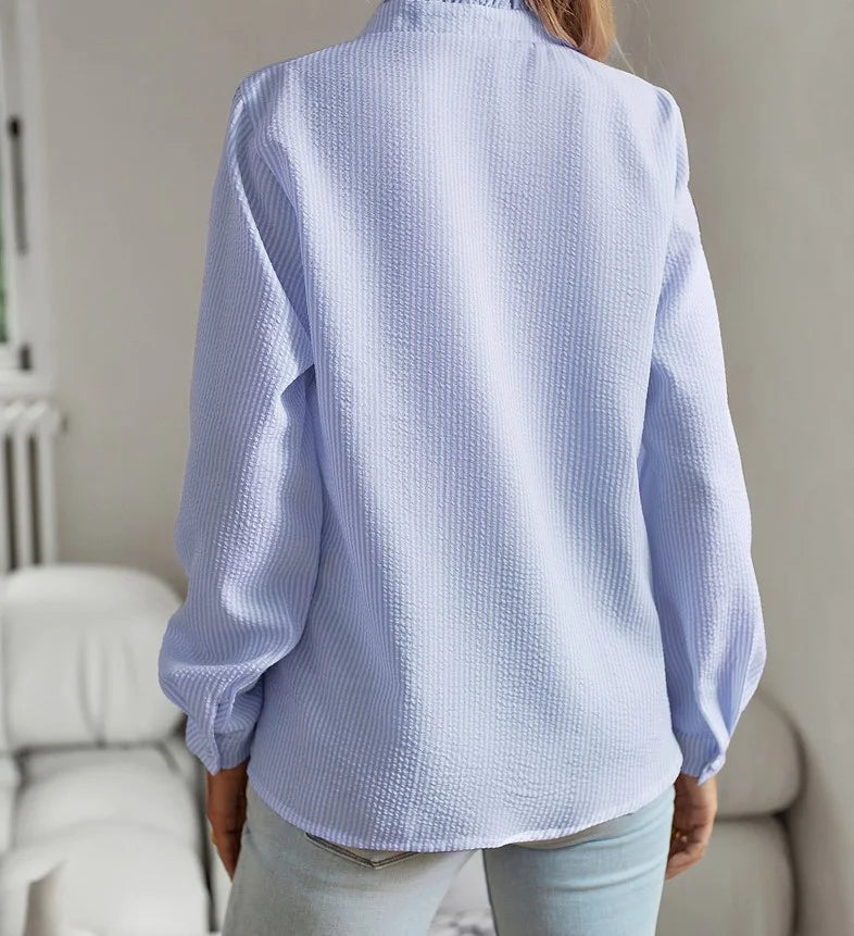 Long Sleeve Shirt With Ruffles