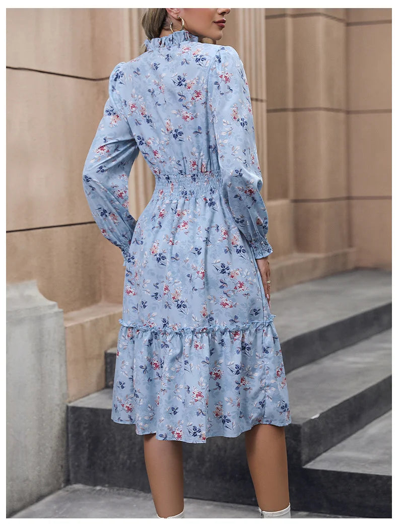 Long Sleeved Floral Dress