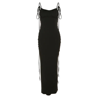 Women’s Fashion Suspender Sexy Backless Slim Hip Wrap Temperament Dress