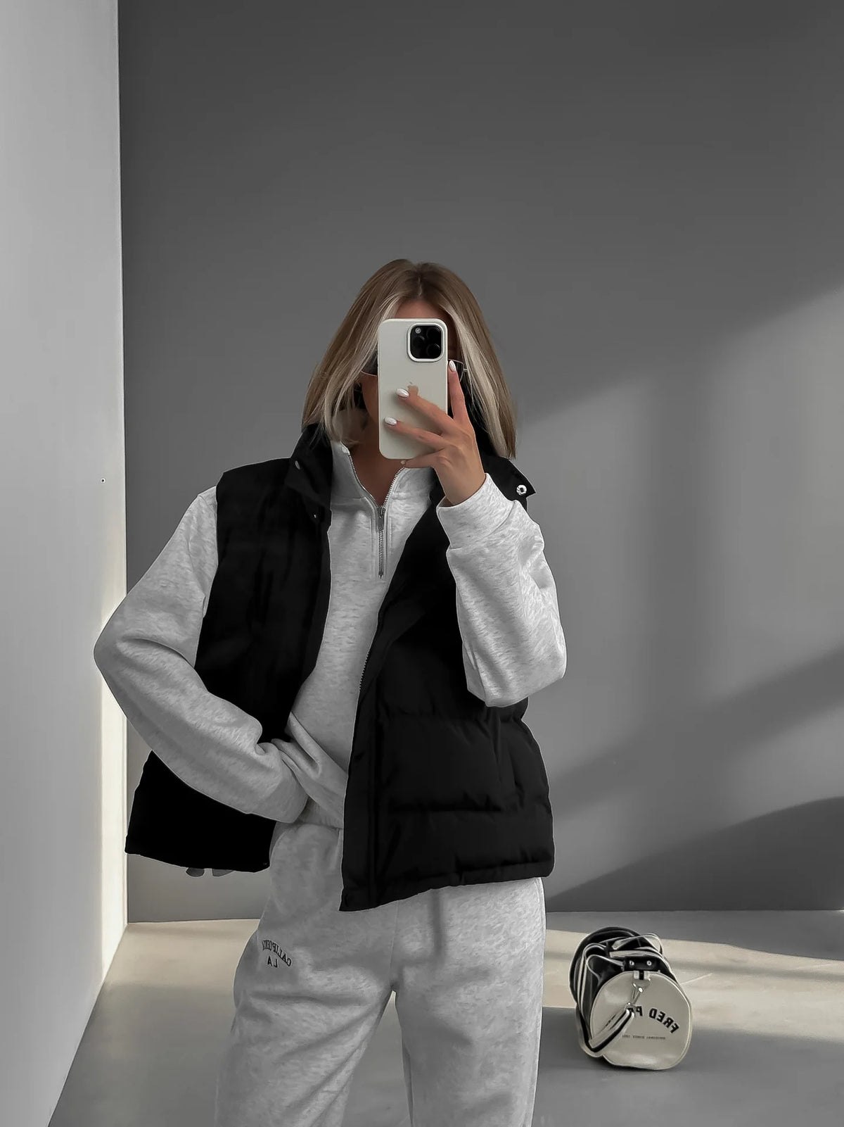 Sleeveless Hooded Down Cotton Jacket