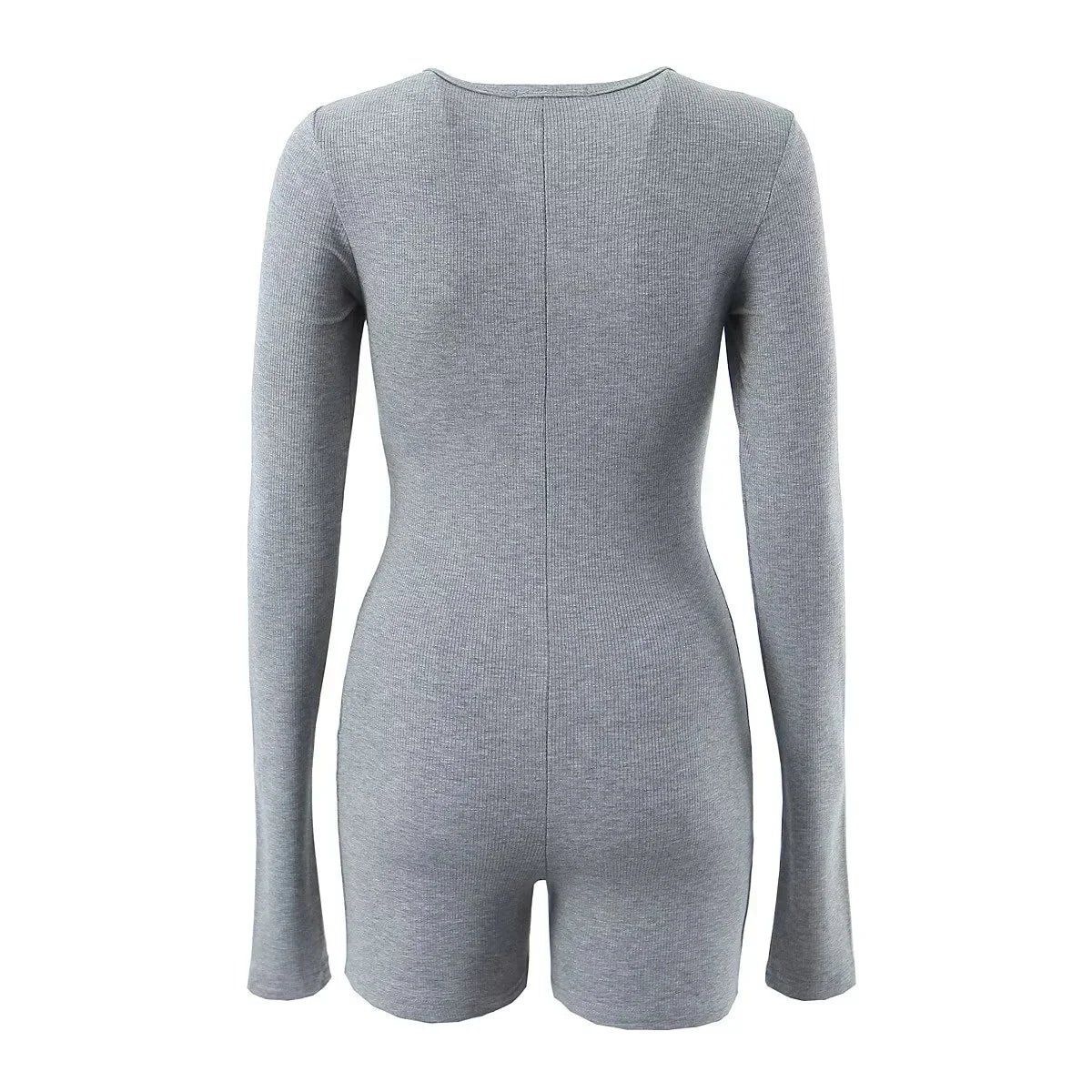 Round Neck Long Sleeve Jumpsuit