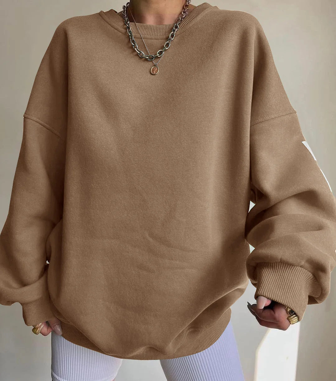 Solid Color Long Sleeve Sweater
