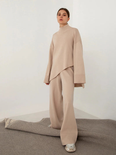 Half Turtleneck Sweater Set