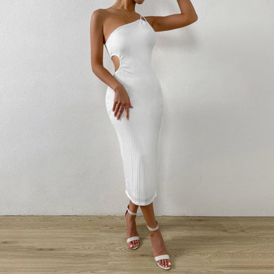 Women’s Adjustable Single Sided Straps Slim Straps Dress Backless Backpacks Sexy Base Skirt Slim