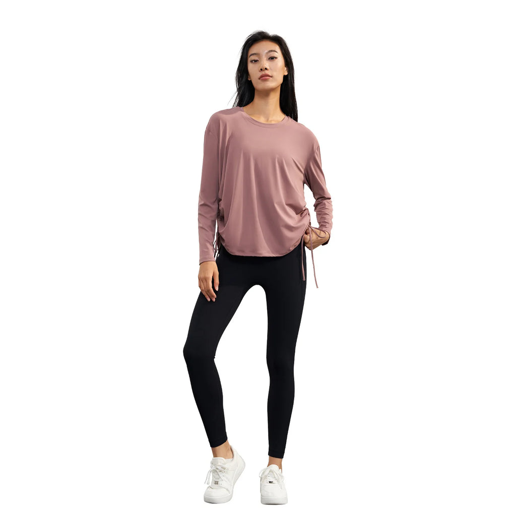 Lace Up Workout Waist T-Shirt
