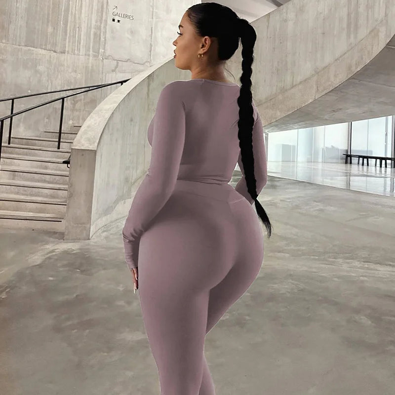 Long Sleeve Top And Leggings Set