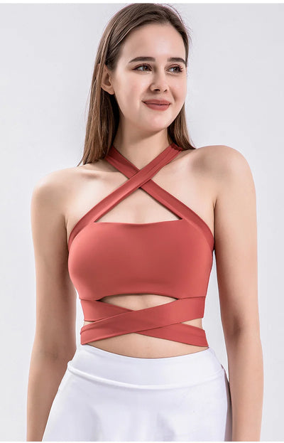 Sports Vest with Straps Cross Back