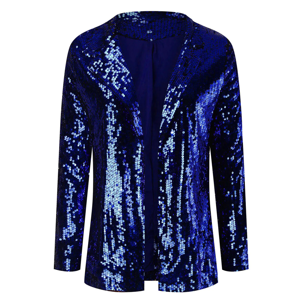 Long Sleeve Lapel Sequin Jacket