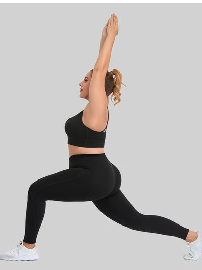 High Waist Sports Pants Three-Line Elastic Sports Pants with Hip Enhancement