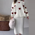 Knitted Love Print Sweater