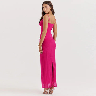 Lace Mesh Strap Dress