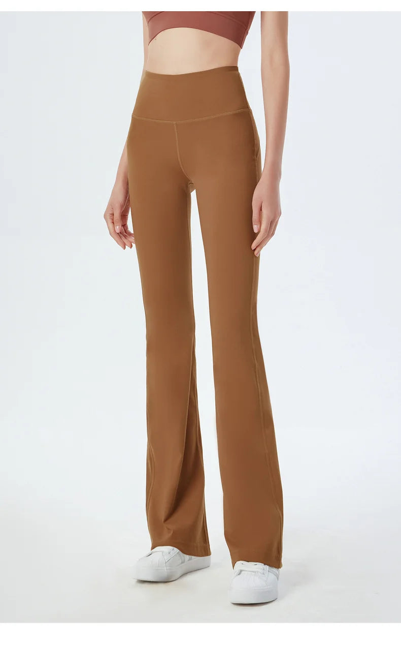 Elastic Flared Wide Leg Sport Pants
