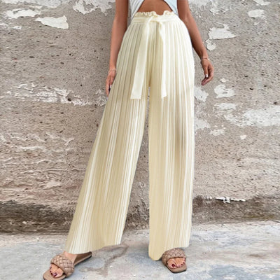 100 Pleated Drape Wide Leg Pants