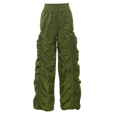High Waist Hip Drape Loose Belt Casual Pants Woman