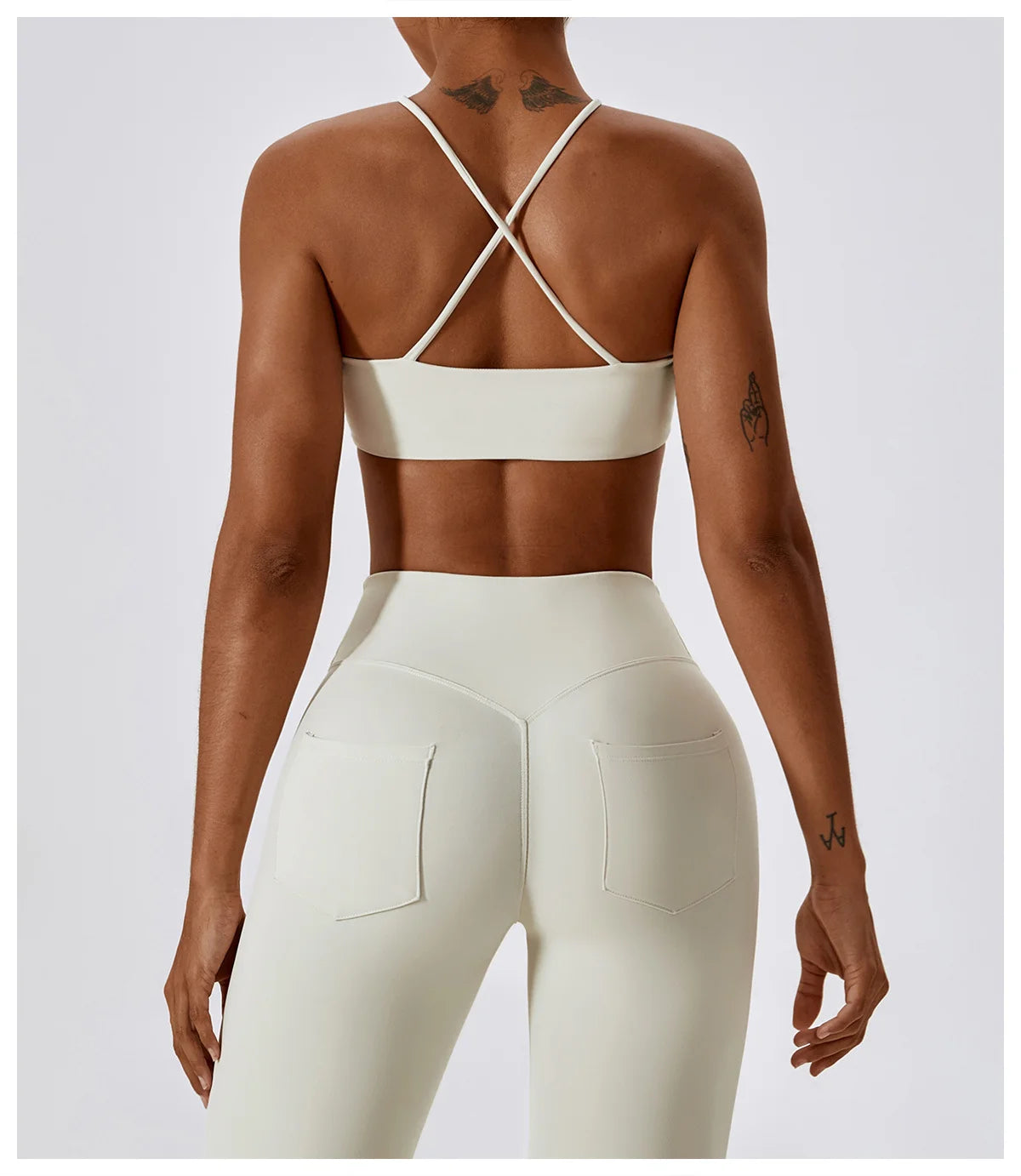 Quick Dry Sports Bra With Crossed Straps