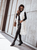 Women’s Winter Round Neck Fur Vest Long Vest Jacket