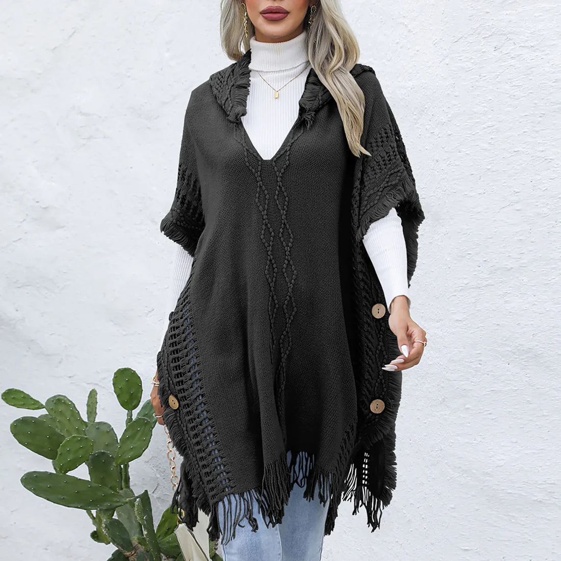 Long Sweater Vest Cloak Jacket