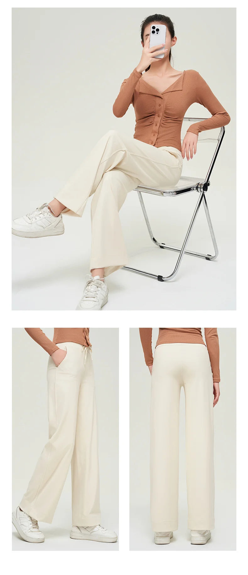 Elastic Straight Leg Pants Sports Micro Trumpet Fitness Pants