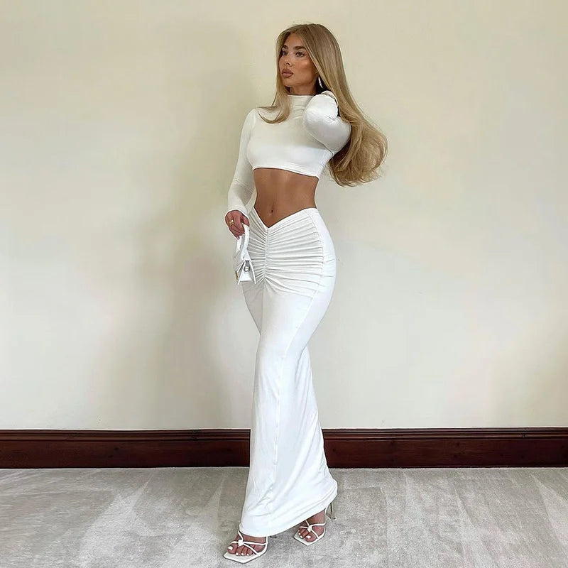 Top And Long Skirt Set