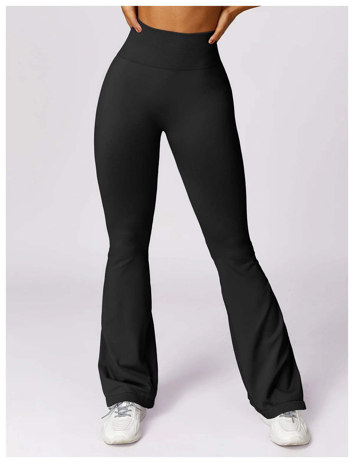 Tight Sport Pants With Wide Leg And Seamless