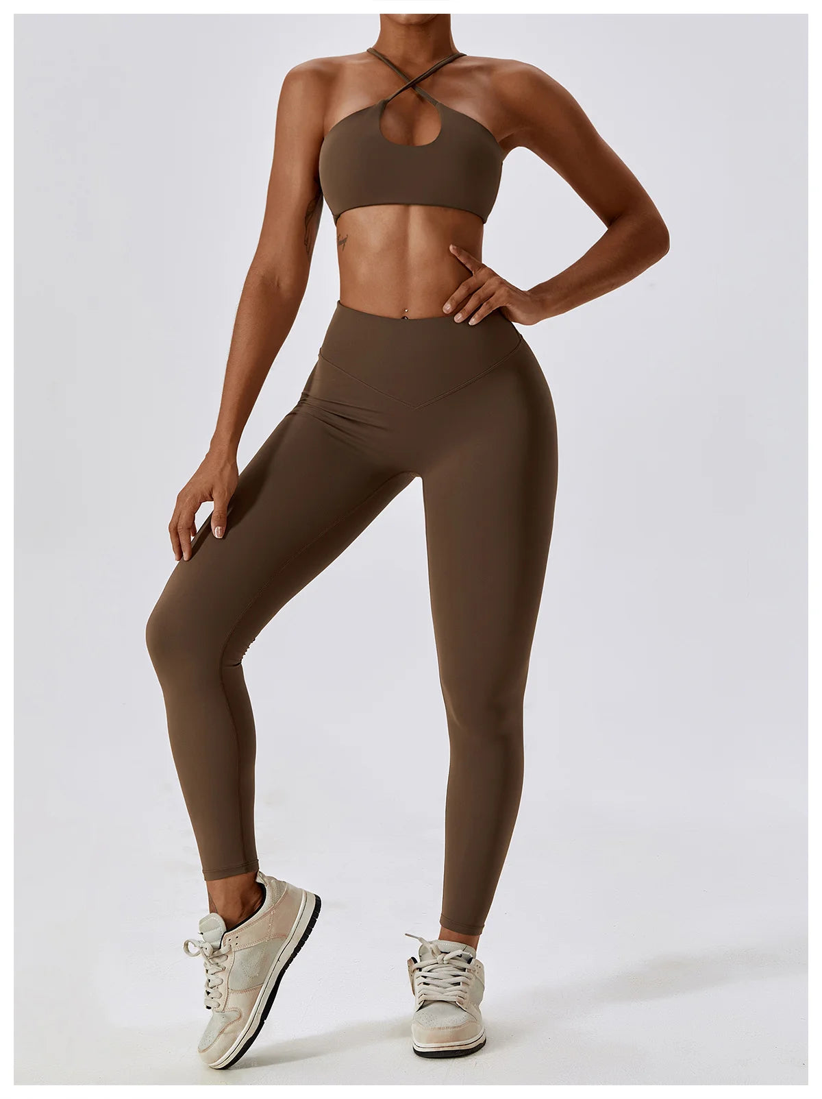 Quick Dry Sports Bra With Crossed Straps