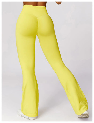 Tight Sport Pants With Wide Leg And Seamless