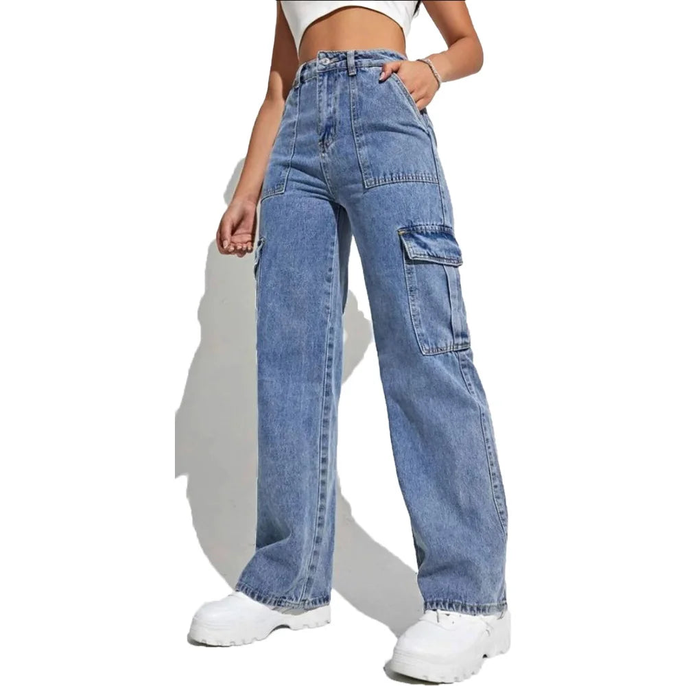 Straight Multi-Pocket Denim Jean