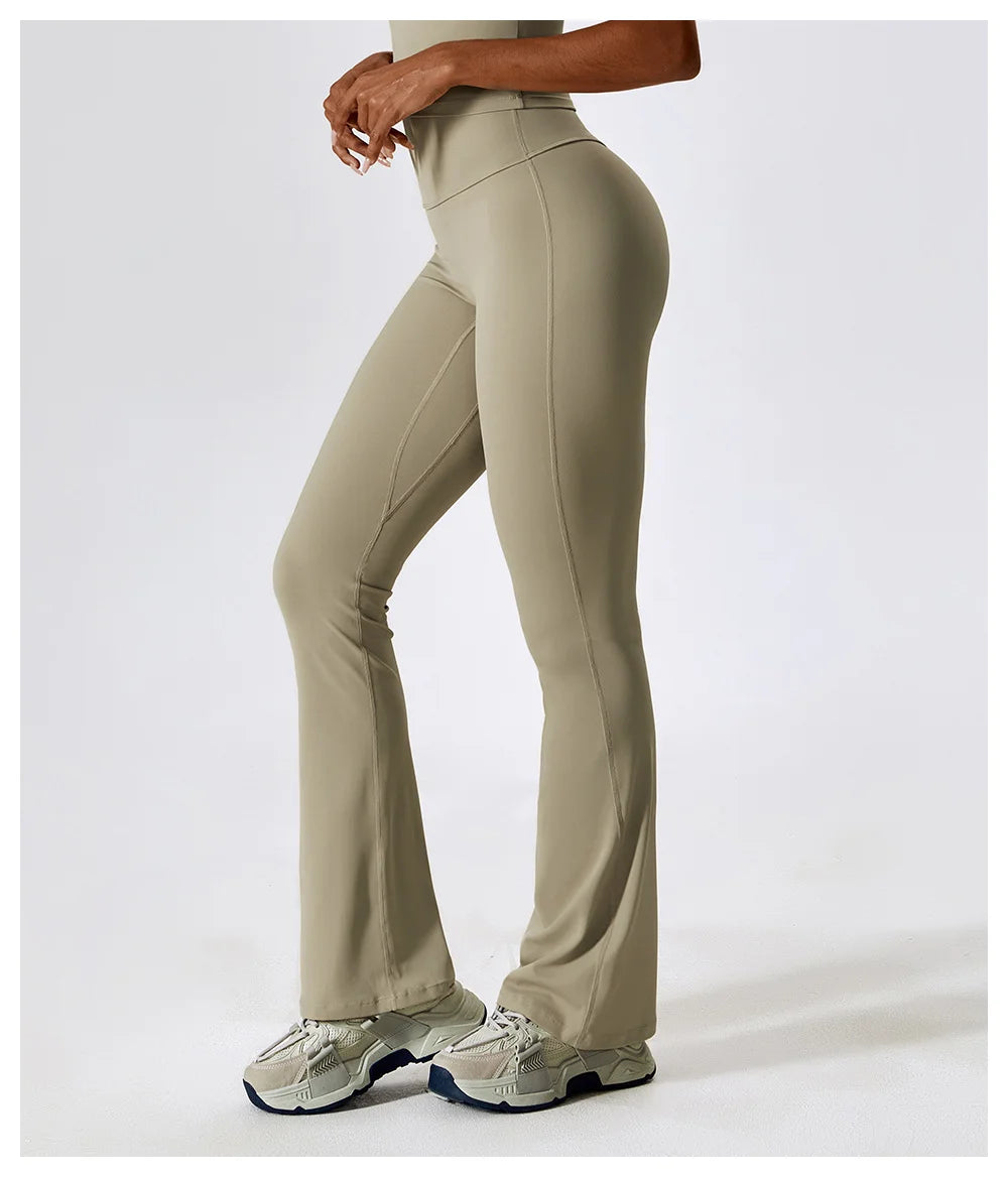 High Waist Slightly Flared Casual Sweatpants