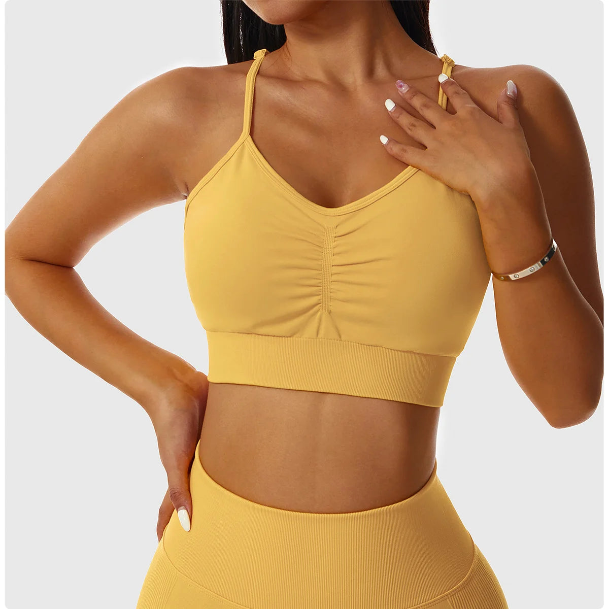 Fitted Crop Top With Thin Straps