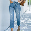 High Waisted Straight Leg Jeans