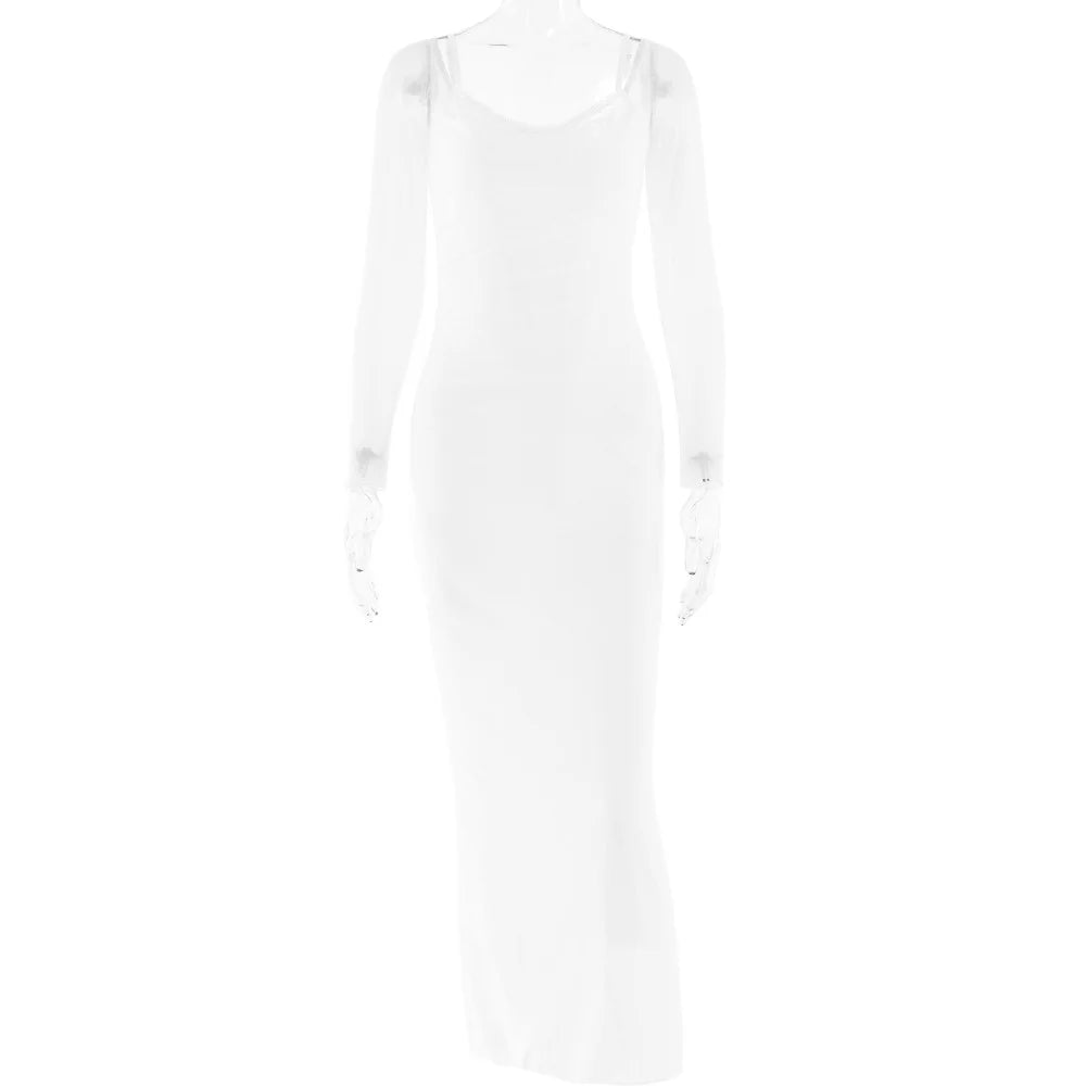 Halter Dress Women’s Fashion Hot Sexy Halter Dress Slit Tight