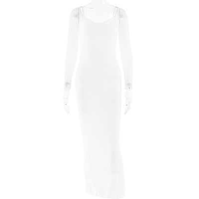 Halter Dress Women’s Fashion Hot Sexy Halter Dress Slit Tight