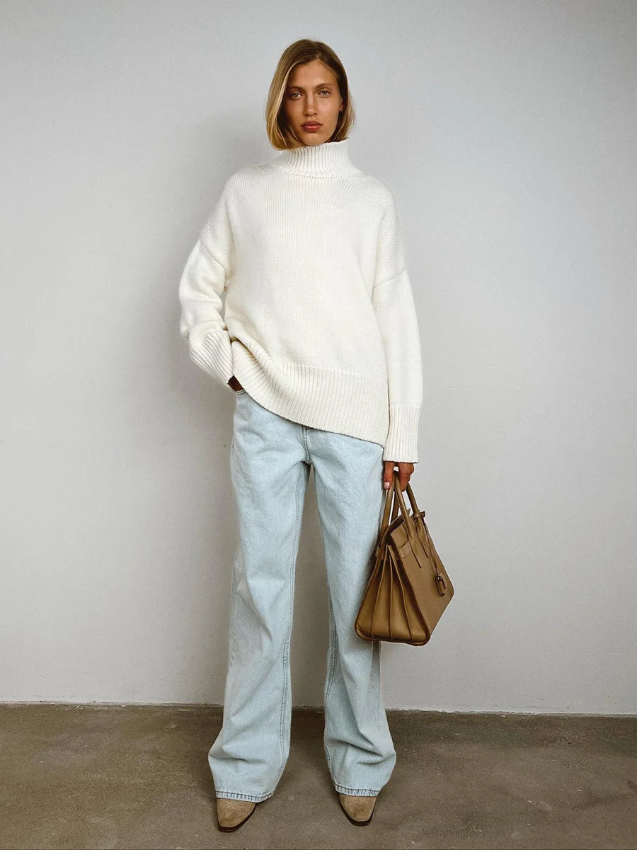 Overside Knitted Turtleneck Sweater