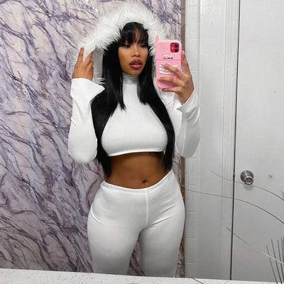 Hooded Top And Leggings Set