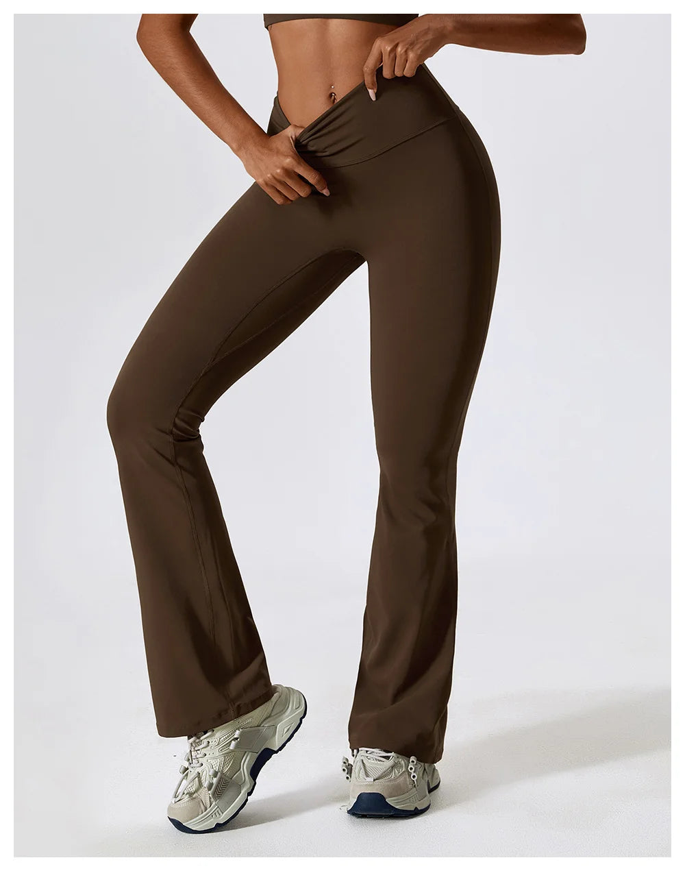 High Waist Slightly Flared Casual Sweatpants