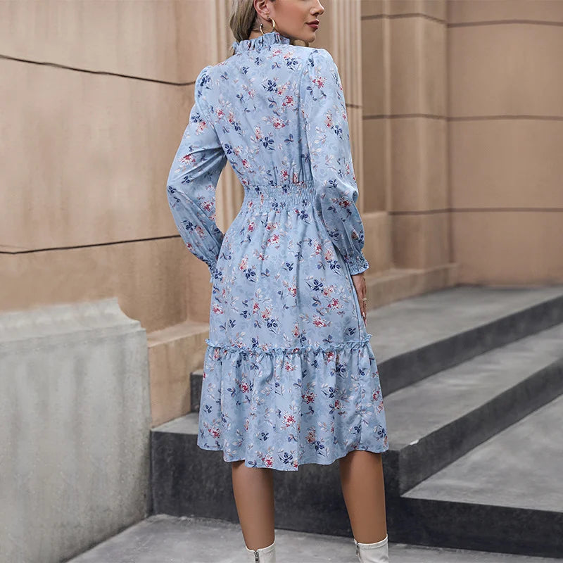 Long Sleeved Floral Dress