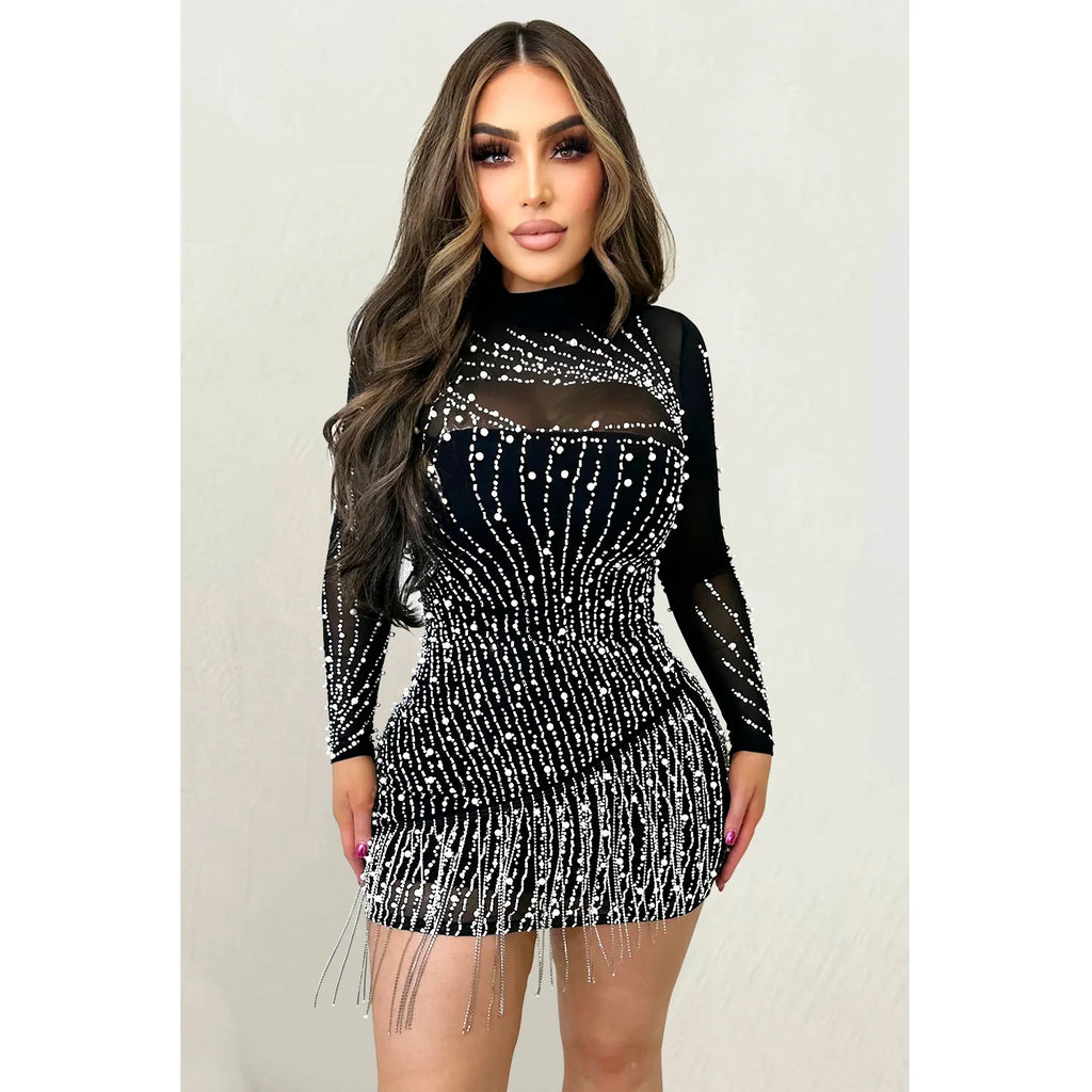 Bead Short Skirt Dress