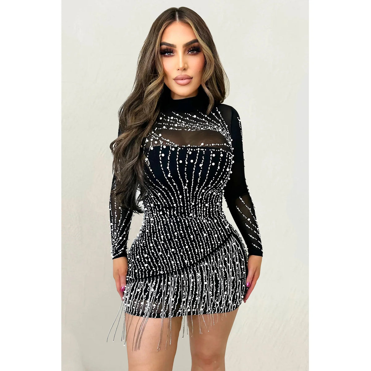 Bead Short Skirt Dress