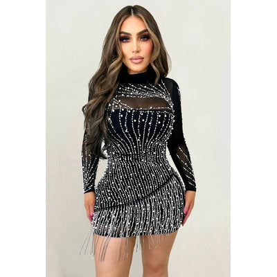 Bead Short Skirt Dress